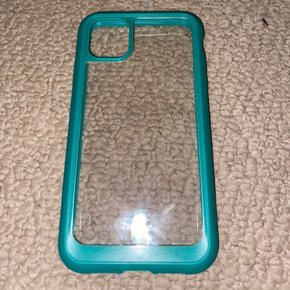 NEW iPhone 11 Teal Screen Protector Snap Case